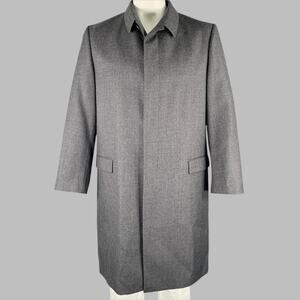 PRADA Size 46 Grey Wool Hidden Buttons Coat